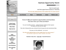 Tablet Screenshot of businessopportunitywatch.com